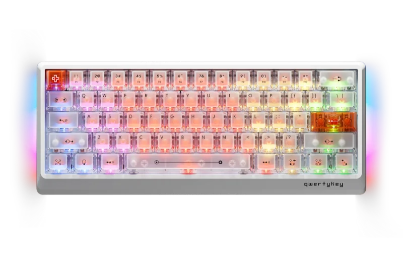 QwertyKey61 HE-PL Phantom White keyboard