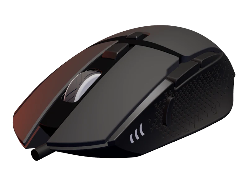 QK FORGE V2 Black wired mouse