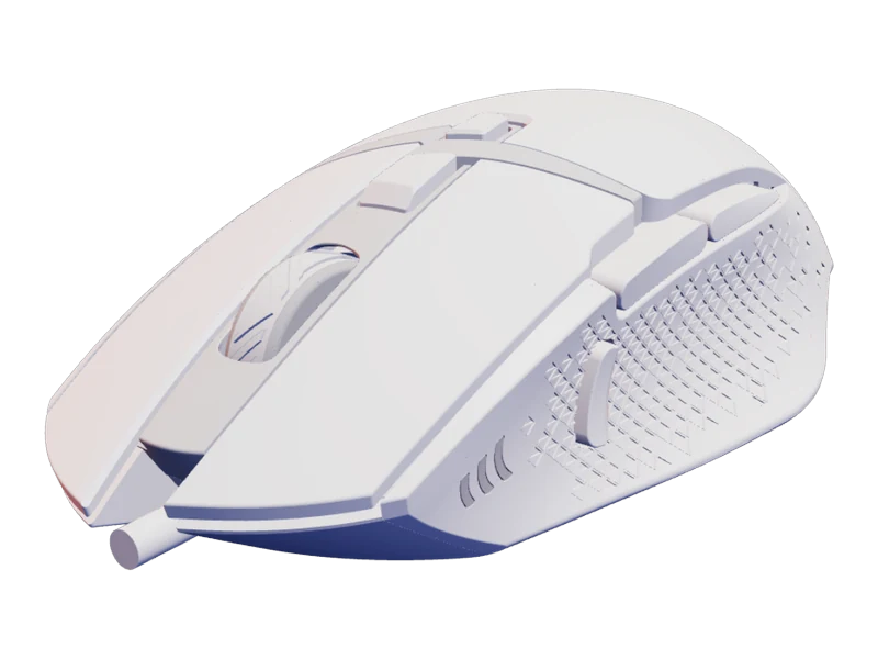 QK FORGE V2 White wired mouse
