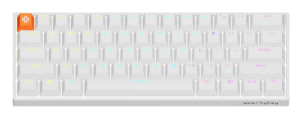 QK61H PRO White mechanical keyboard